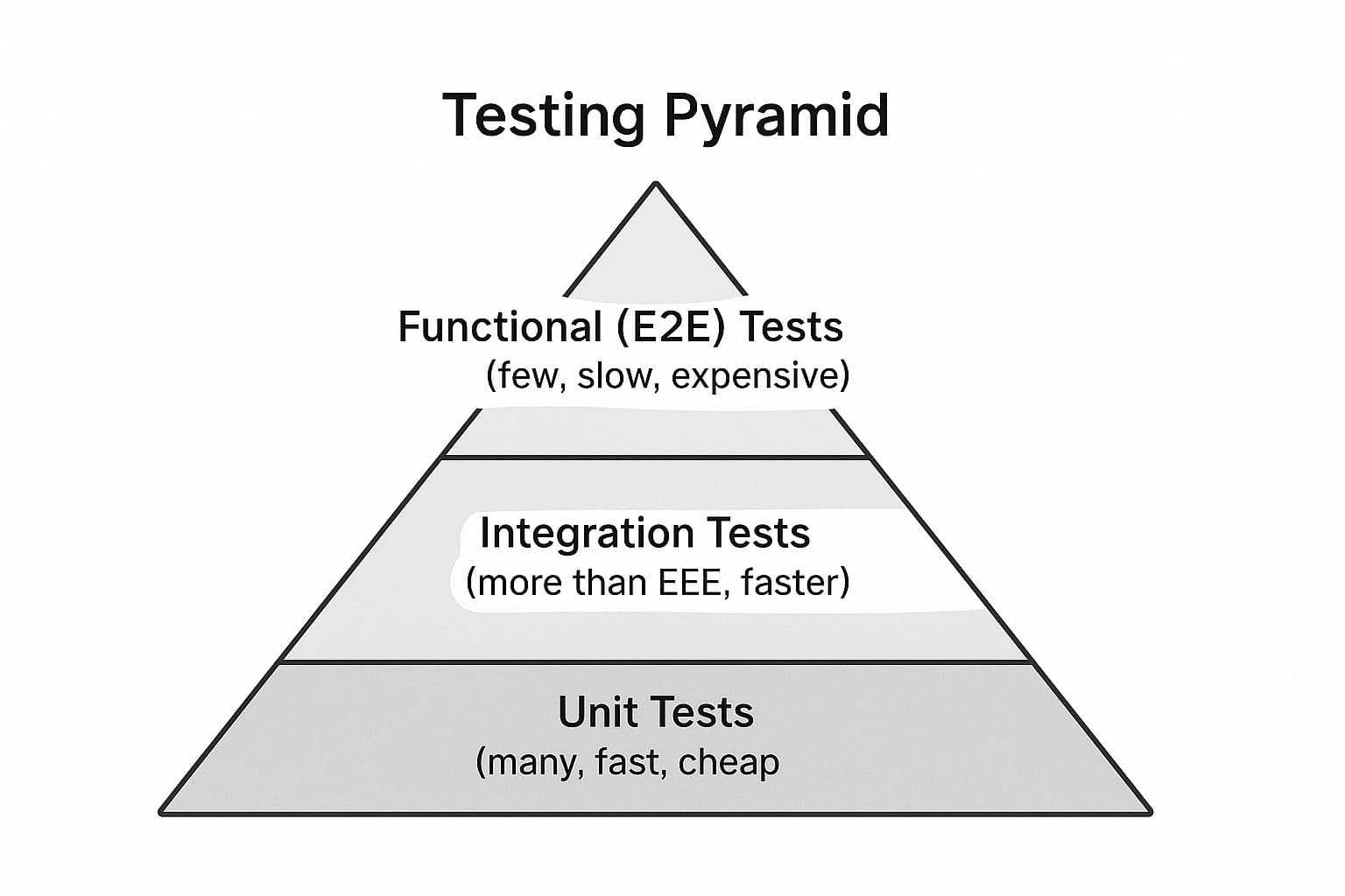 Description of the testing pyramid